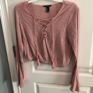 Bell Sleeve Crop Top